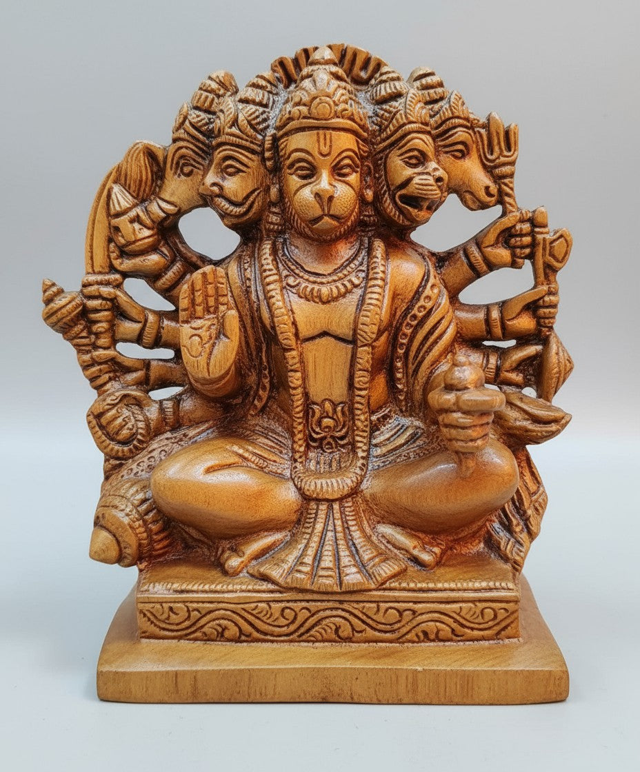 brass panchmukhi hanuman for home décor/ temple/ gift item